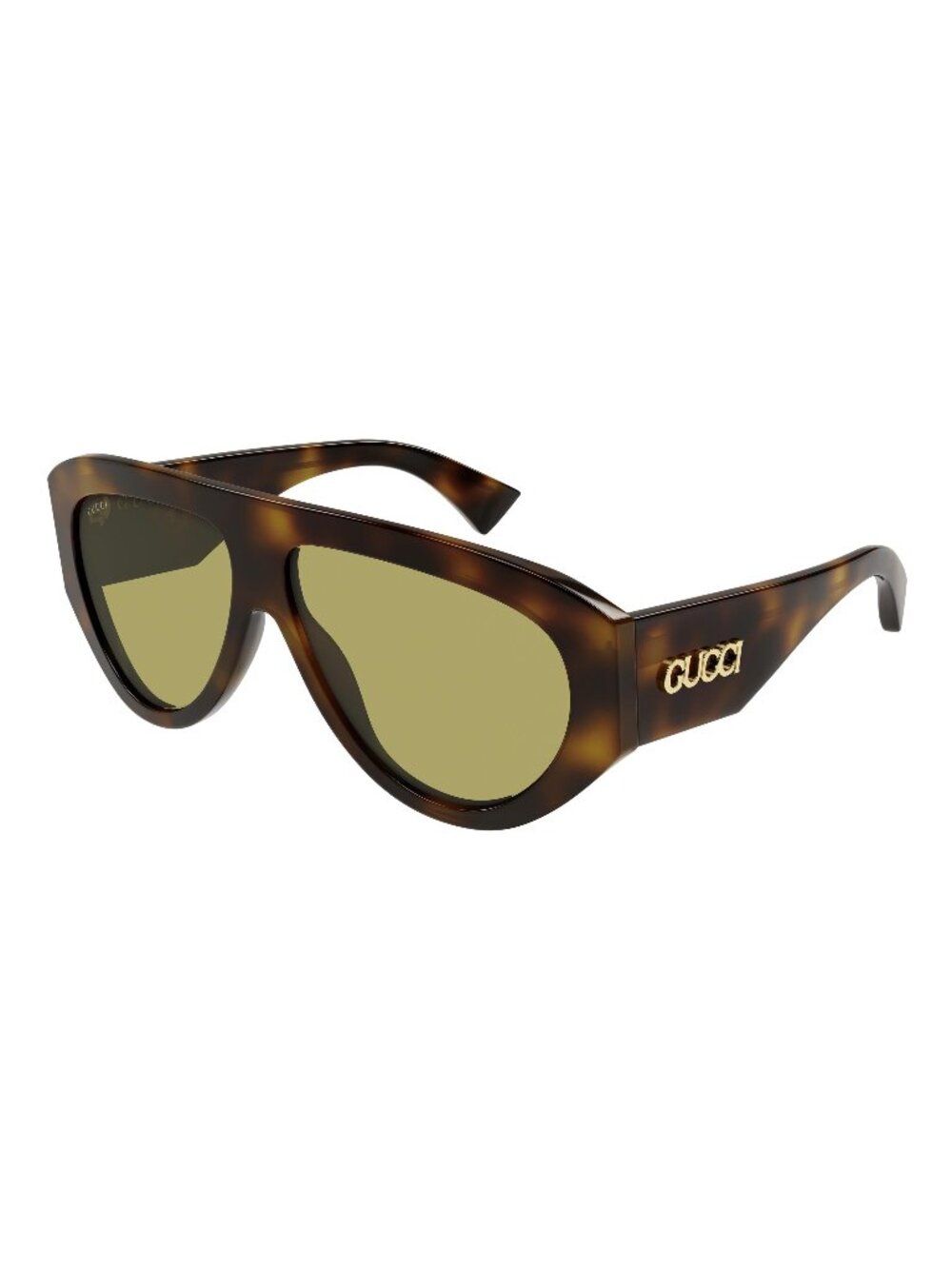 New Gucci Men's Sunglasses Havana Green Lens Acetate Frame GG2128S 002 58